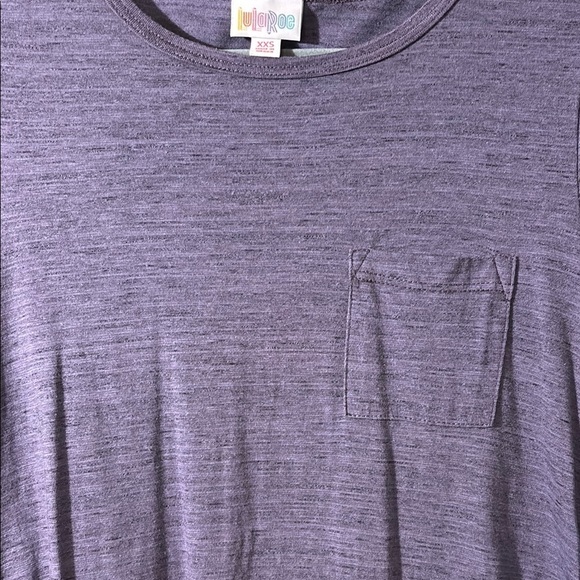 LuLaRoe Carly Purple High Low Dress with Raglan Sleeves - Picture 3 of 7